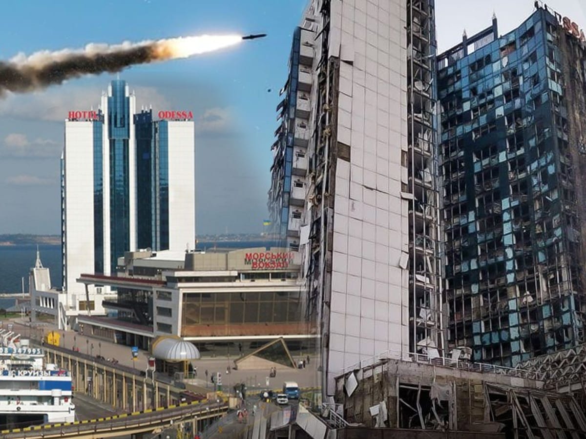 Удар российских агрессоров по Одессе (Украина) "Калибрами", "Ониксами" и "Шахедами". Уничтоженный морской вокзал, есть погибшие