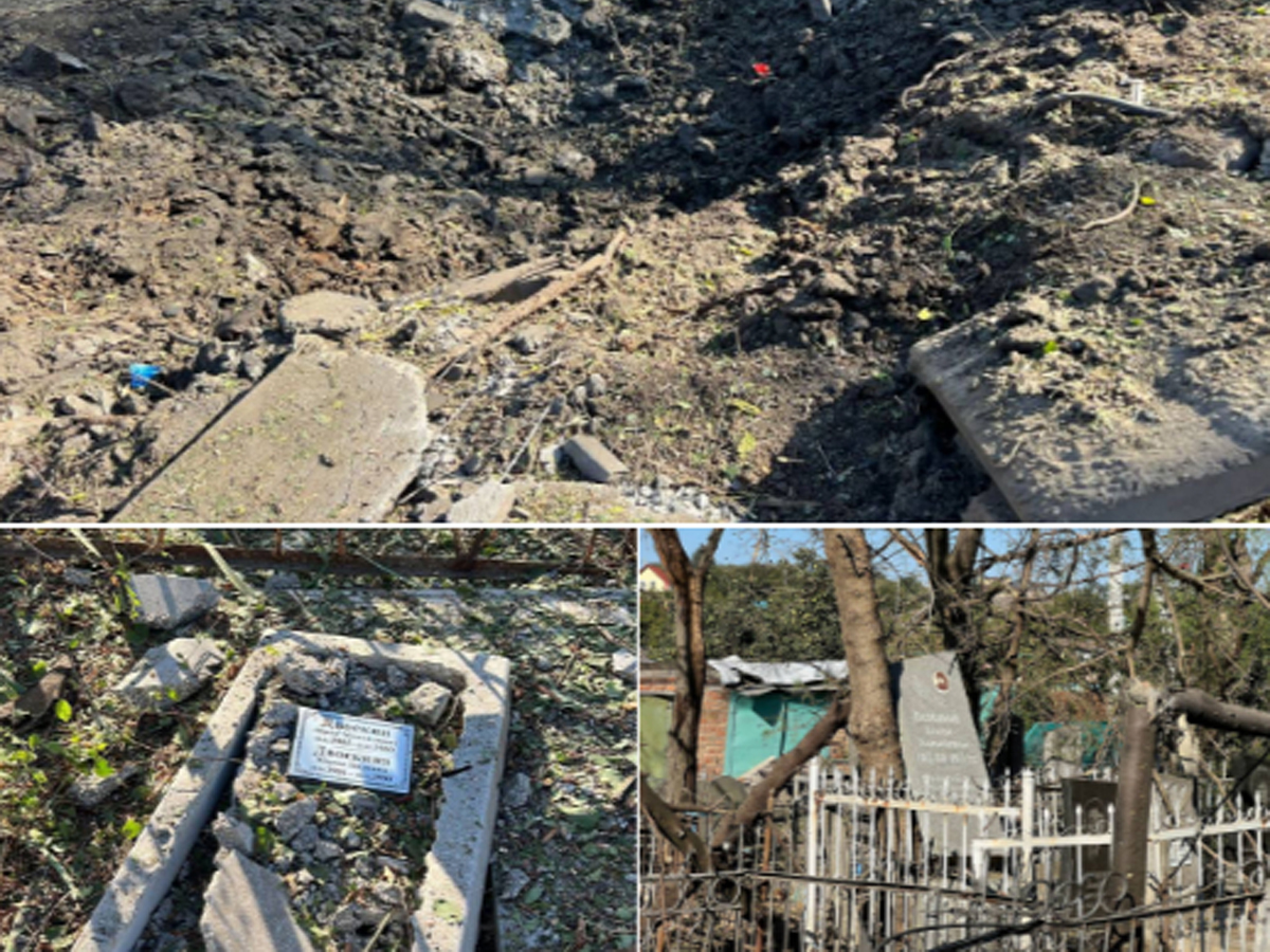 Еврейское кладбище в Запорожье (Украина) разгромил российский снаряд