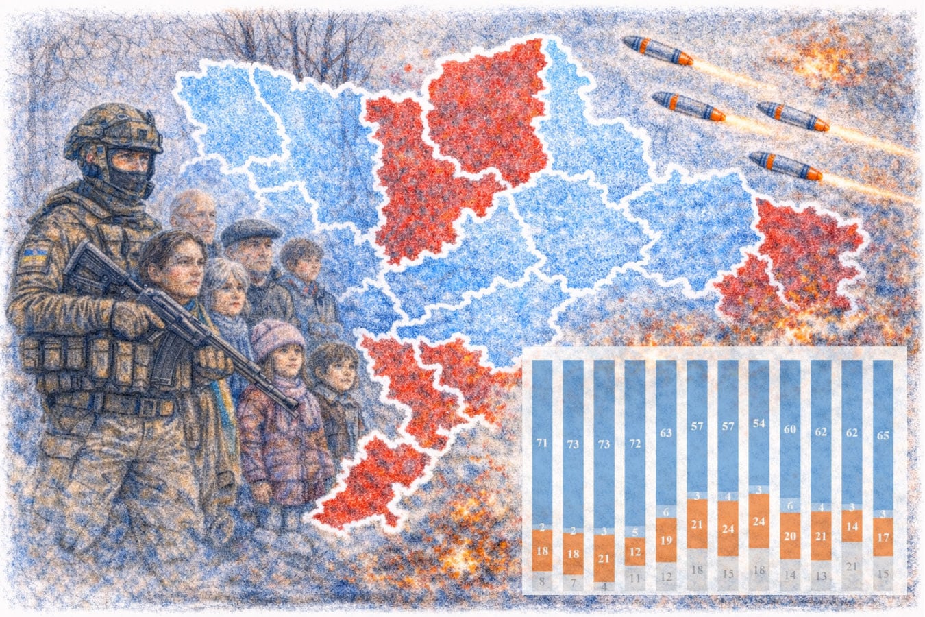 Украина не сломалась: общество готово к долгой войне, не верит в «быстрый мир» и рассматривает уступки территории как неприемлемую цену - опрос КМИС
