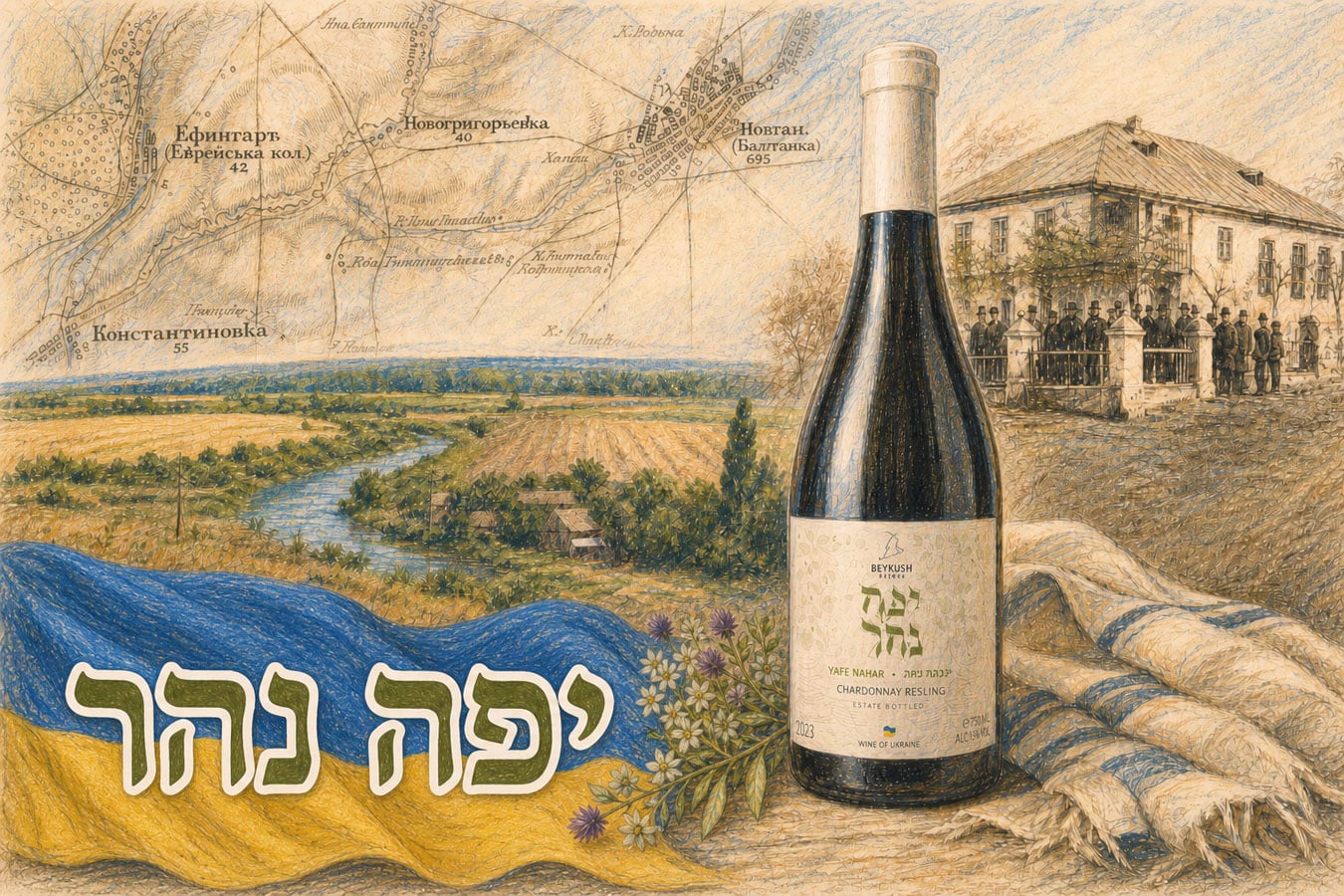 Украинское вино "יפה נהר" с ивритским названием вернуло память о еврейском Ефингаре, стёртом Холокостом - новости Израиля