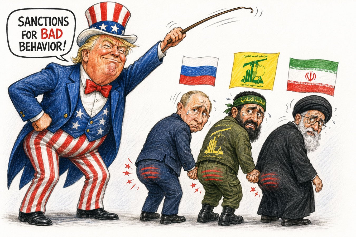 Трамп заявил, что, Иран и «Хезболла» будут включены в обновлённый законопроект о санкциях против россии